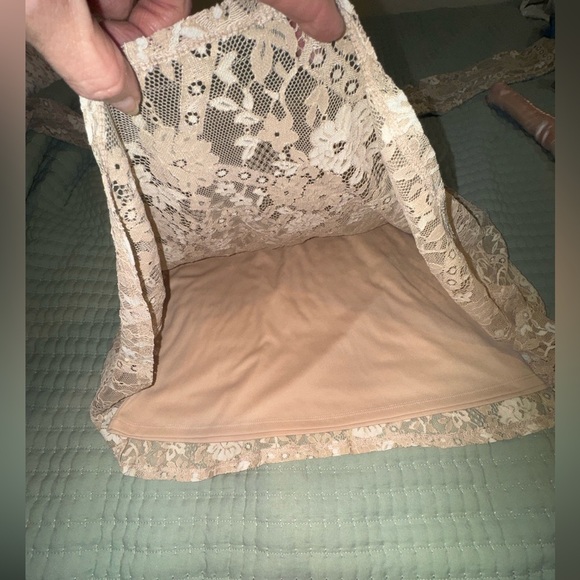 Altar'd State Rauma Dress Neutral Cream Floral Lace Mesh Long Sleeve Size M. EUC - Picture 7 of 12